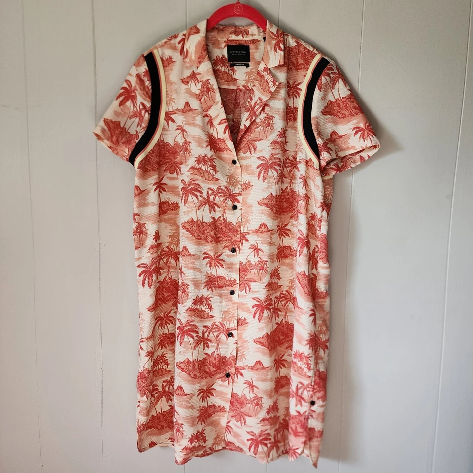 Scotch And Soda Bamboo Beach Womens Large Lightweight Effortless Summer Red  - Image 1 of 4