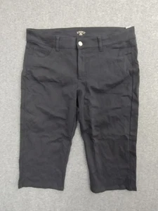 Riders By Lee Women's Cotton Long Shorts Classic Black Size 18 - Picture 1 of 8