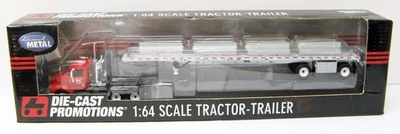 Rare International Tri-axle semi truck Flatbed trailer 1/64 DCP FF ERTL III MB - Image 1 of 4