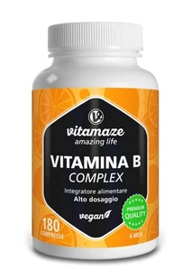 Vitamaze® Vitamina B Complex Alto Dosaggio 180 Compresse Vegan de Vitamine B con - Foto 1 di 24