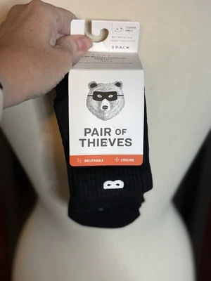New Pair Of Thieves 3 Pack Cushion Unisex Ankle Socks Men’s 6-12 Women 8-12 - Image 1 of 4