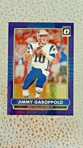 Donruss Optic Jimmy Garoppolo 2024 retro FOTL estrellas púrpuras 22/25. Patriots - Imagen 1 de 2