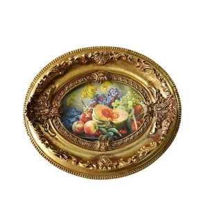 Mini marco de fotos vintage 2,5X3,5 - diseño antiguo en relieve dorado, elegante Ta - Imagen 1 de 7