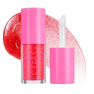 Kissing Jelly Non-Sticky Lip Oil Gloss,Sour electric coral red,0.15 oz - New - Image 1 of 4