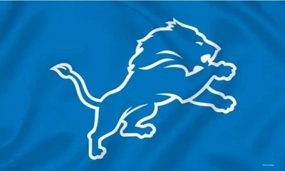 Detroit Lions NFL Mega 6x10 pies bandera con ojales de metal alrededor Foto 1 de 2