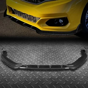 [3PCS] FOR 18-20 HONDA FIT REAL CARBON FIBER FRONT BUMPER SPLITTER SPOILER LIP - Bild 1 von 7