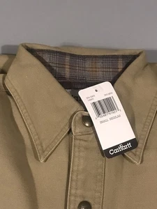 Vintage Carhartt Herren Hemd Jac Small Regular S96 GHK (Tan) Neu Mit Etikett NOS - Bild 1 von 12