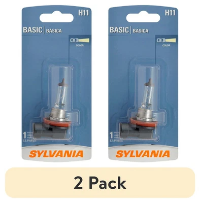 Sylvania H11 Basic Auto Halogen Headlight Bulb - 2 Pack, Compatible with - Image 1 of 4