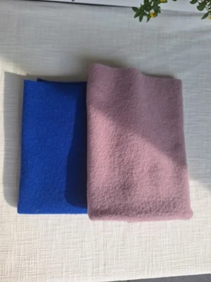 Walkstoff Walkwolle Walkloden uni blau und flieder - Bild 1 von 4