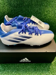 Adidas X SPEEDFLOW.3 FG J Firm Ground Cleats Boots Size 6 Blue/White New in Box - Picture 1 of 6