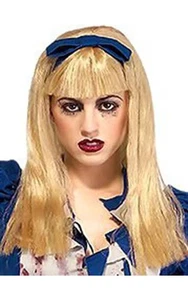  MALICE ALICE IN WONDERLAND ADULT WOMENS BLONDE WIG HALLOWEEN COSTUME ACCESSORY - Picture 1 of 2