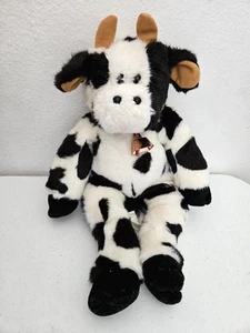 Campana de peluche Build a Bear Holstein Cow de peluche blanca con manchas negras - Imagen 1 de 6