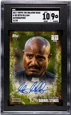 2017 Topps TWD A-SG Seth Gilliam Auto 21/25 SGC 10/9 Mint - Image 1 of 2