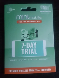 CARTE SIM MOBILE ESSAI 7 JOURS COMME NEUVE * - Photo 1 sur 2