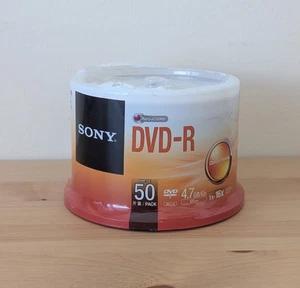 50x Sony DVD-R 4,7 Go/120 min broche disque NEUF SCELLÉ disques enregistrables 16x vitesse - Photo 1/2