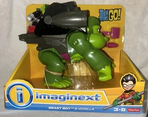 Fisher-Price Imaginext Teen Titans Vai! Set Beast Boy & Gorilla nuovo - Foto 1 di 4