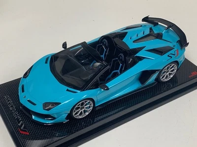 1/18 MR Collection Lamborghini Aventador SVJ Baby Blue Carbon Base 15 Pcs FM15 - Image 1 of 4
