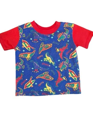 Camisa de Colección Años 90 Garannimales Estampado Completo Dinosaurio Playa Pelota Niño Talla 2T Foto 1 de 4