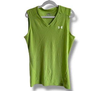 Under Armour Girls HeatGear Tank Lime Neon Green Sleeveless Size Large - Picture 1 of 5