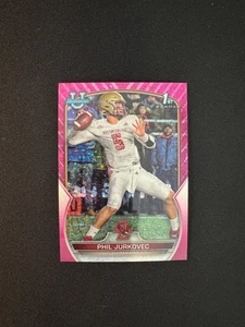 2022 Bowman U Chrome Phil Jurkovec Fuchsia Mini Diamonds Refractor /150 - Picture 1 of 2