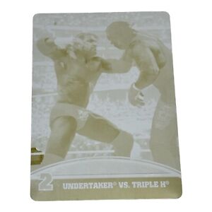 2013 Topps  Rivalries Undertaker vs Triple H One Of Kind Collectible Plate