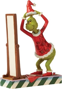 Jim Shore The Grinch Is Dressing In Santa Suit Figurine 6006569 Dr. Seuss - Picture 1 of 7