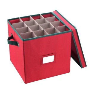 Christmas Decor Storage Box with 64 Compartment Dividers - Picture 1 of 8