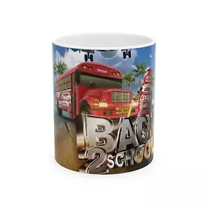 Robocough Back to School weißer Keramikbecher (11oz, 15oz) - Bild 1 von 11