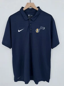 Nike Utah Jazz NBA Authentics Dri-Fit Golf Polo Navy Blue Men's Size XL - Picture 1 of 10