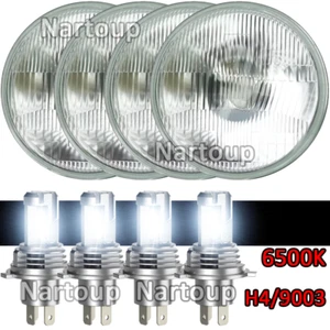 4pcs 5 3/4 5.75" Round LED Headlights HI/LO Beam for Chevrolet Corvair 1960-1969 - Picture 1 of 18