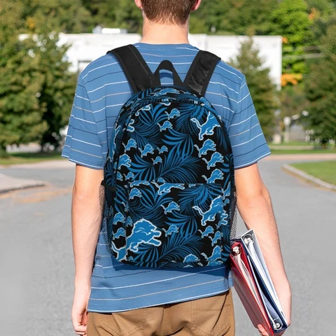 Detroit Lions Fans Lightweight Backpack Student Backpack Print School Bag Cover