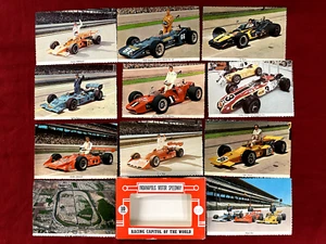11 Vintage Postcard LOT Indianapolis Motor Speedway Indy Cars Mario Andretti 70s - Picture 1 of 18