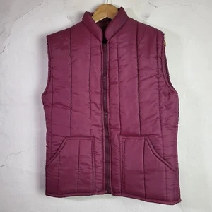 Chaleco acolchado bodywarmer grande acolchado vintage sin marca para hombre chaqueta borgoña... - Imagen 1 de 8