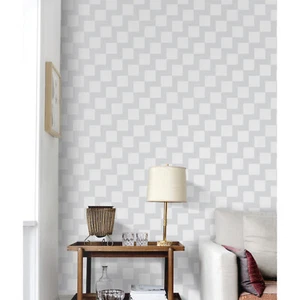 Gentle zigzag pattern Repositionable peel and stick skin wall cover - Picture 1 of 8