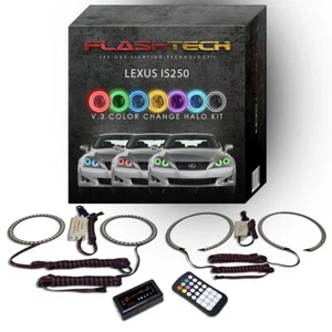 Kit de anillo halo LED Bluetooth multicolor RGB para faros Lexus IS250 2006-2008 - Imagen 1 de 7
