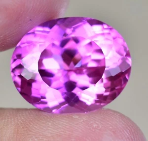 Flawless 22.50 Ct Natural Mogok Pink Ruby Oval Cut Certified Loose Gemstone - Picture 1 of 6