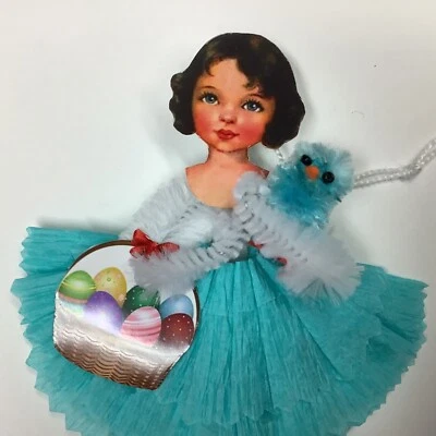 PASCUA CHENILLA PLUMA ÁRBOL ADORNOS, ETIQUETAS, PEEPS ARTÍCULO # ARTÍCULO PASCUA 3 AZUL Foto 1 de 4