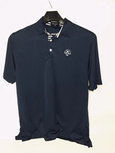 Byron Nelson Spring Island DriWay Navy Blue Polo Bermuda Golf Shirt Men Medium - Picture 1 of 7