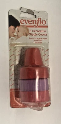 Juego de 3 fundas decorativas para pezones Evenflo vintage rosa púrpura Foto 1 de 3