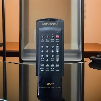 Memorex AV4 320033-00 Audio Video Remote Control TV VCR CABLE AUDIO-Black - Image 1 of 4