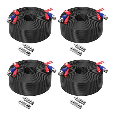 ZOSI All-in-One 4PK 150 pés 45M para câmera de CFTV BNC CCTV cabos de alimentação de vídeo fio - Imagem 1 de 4