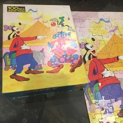 Quebra-cabeça vintage Walt Disney GOOFY 100 peças Whitman 11,5 “X15” (elefante - Imagem 1 de 4