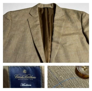 Abrigo deportivo Brooks Brothers verano tweed lino lana espiga 46 (45)* - Imagen 1 de 17