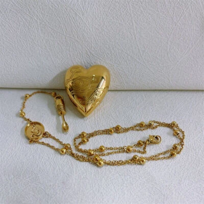 Lana Del Rey Necklace Heart with Spoon LDR Merch Snakes Chain Serpent Pendent - Image 1 of 4