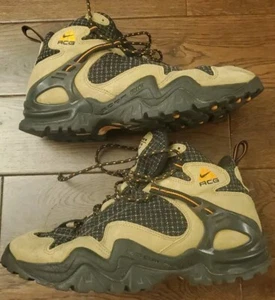 AMAZING 1997 NIKE ACG ZOOM AIR HIKING BOOTS MEN'S SIZE US9.5 BROWN/BLACK/ORANGE - Picture 1 of 12