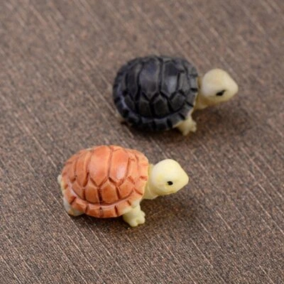 Mezcla de 5 piezas lindas miniaturas de tortugas estatuilla hadas escritorio jardín decoración del hogar Foto 1 de 4