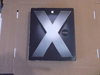 Mac OS X 10.4 Tiger Family Pack in box install disc iWork '05 trial and manuals - Image 1 of 4