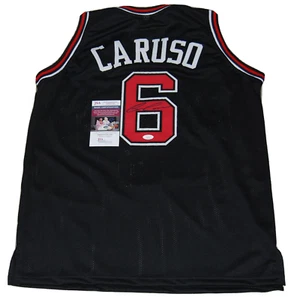 ALEX CARUSO signed (CHICAGO BULLS) Black custom Basketball jersey JSA COA - Picture 1 of 3