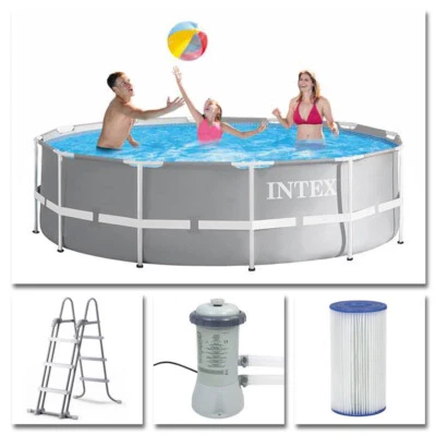 INTEX Komplettset Prism Frame Pool Ø 366x99cm + Filterpumpe Swimmingpool - Bild 1 von 4