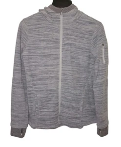Tek Gear Gray Fleece Long Sleeve Full Zip Hoodie Women's Size M - Picture 1 of 8
